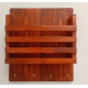 Wooden Mail/Remote Control Holder with Key Hooks. Wooden Mail/Remote Control Holder with Key Hooks.