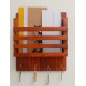 Wooden Mail/Remote Control Holder with Key Hooks. Wooden Mail/Remote Control Holder with Key Hooks.