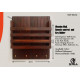 Wooden Mail/Remote Control Holder with Key Hooks.