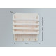 Wooden Mail/Remote Control Holder with Key Hooks.