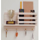 Wooden Wall Decorative Shelf With Key Hooks. Wooden Wall Decorative Shelf With Key Hooks.