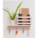 Wooden Wall Decorative Shelf With Key Hooks. Wooden Wall Decorative Shelf With Key Hooks.