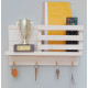 Wooden Wall Decorative Shelf With Key Hooks. Wooden Wall Decorative Shelf With Key Hooks.