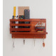 Wooden Wall Decorative Shelf With Key Hooks. Wooden Wall Decorative Shelf With Key Hooks.