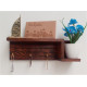 Wooden Wall Decorative Shelf With Key Hooks. Wooden Wall Decorative Shelf With Key Hooks.