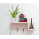 Wooden Wall Decorative Shelf With Key Hooks. Wooden Wall Decorative Shelf With Key Hooks.