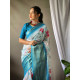 LINEN PRINTED SAREE