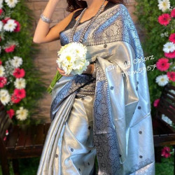 Art silk saree with blouse