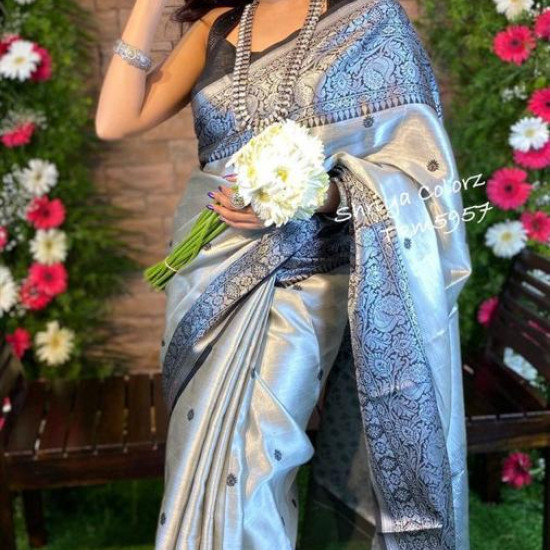 Art silk saree with blouse