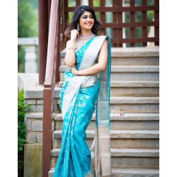 Banarasi Soft Lichi  Saree with blouce