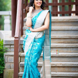 Banarasi Soft Lichi  Saree with blouce