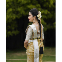 Kanchipuram Gold Saree with Blouce
