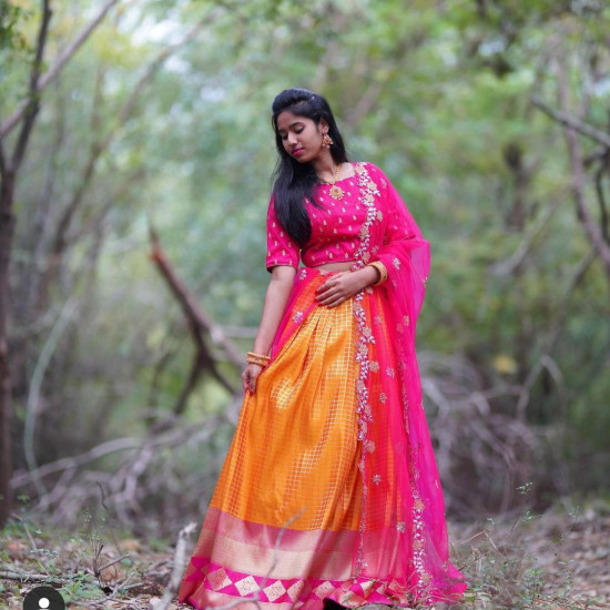 Half Saree Lehanga with blouse