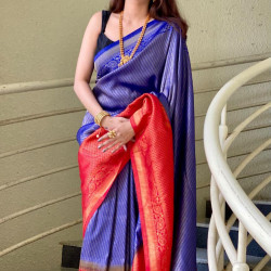 Butter Silk Saree with Blouce