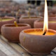 Candles ඉටි පුරවන ලද මැටි පහන් (5 Pcs ) Pack