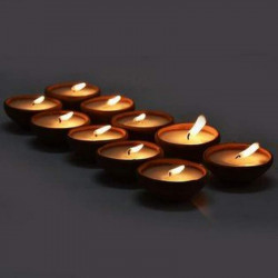 Candles ඉටි පුරවන ලද මැටි පහන් (5 Pcs ) Pack