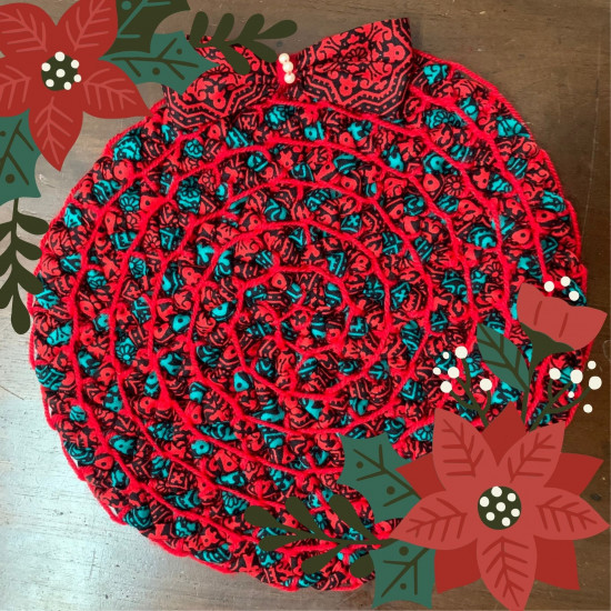 Christmas Wreath Fabric Table Mat