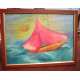 "Sailing" Crayon Wall Art