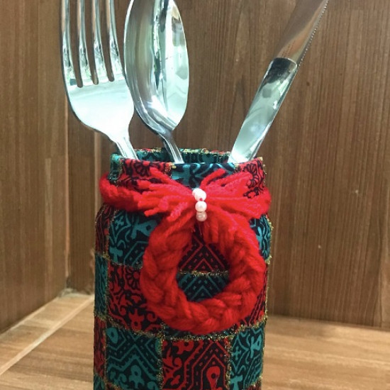 Holly Jolly Christmas Pencil & Cutlery Holder