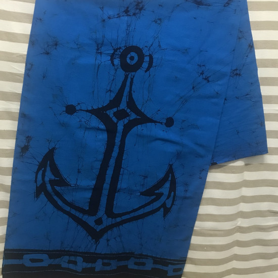 Gent's Cotton Batik Sarong - Anchor
