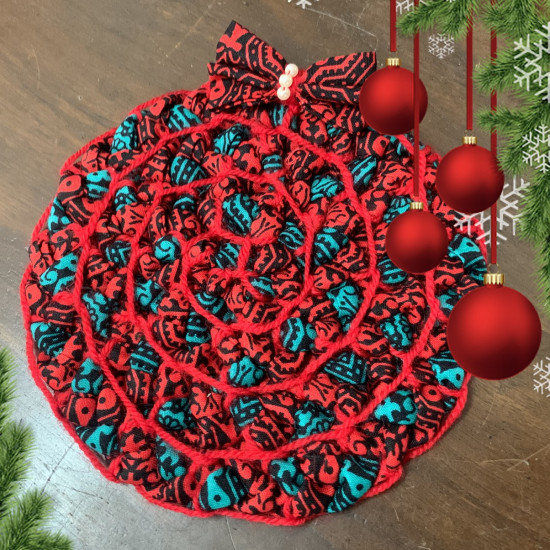 Christmas Wreath Fabric Coaster