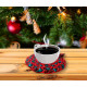 Christmas Wreath Fabric Coaster