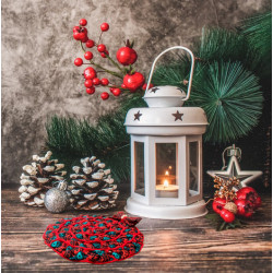 Christmas Wreath Fabric Coaster