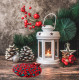 Christmas Wreath Fabric Coaster