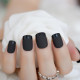 24pcs Dark Matte French Nails Frosted Designed