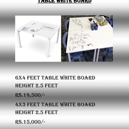 White board table 4x3