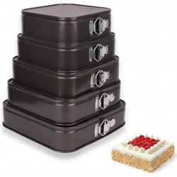 square shape cake mould 5 Pcs set