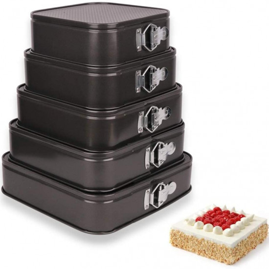 square shape cake mould 5 Pcs set square shape cake mould 5 Pcs set