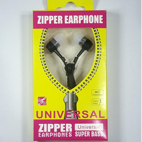 universal Zipper Earphone universal Zipper Earphone