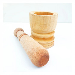 Wooden Mortar and Pestle