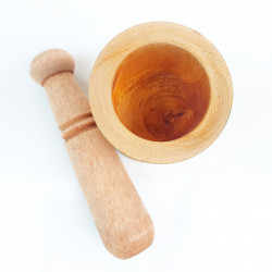 Wooden Mortar and Pestle