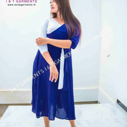 TWO COLOUR LONG SLEEVE FROCK