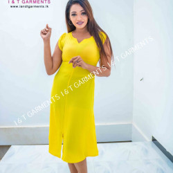CROSS SLEEVE FRONT OPEN FROCK