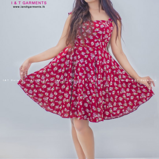 OFF SHOULDER SHORT FROCK