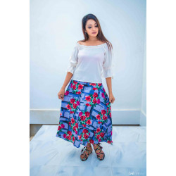 LINEN PRINTED YORK BLOUSE