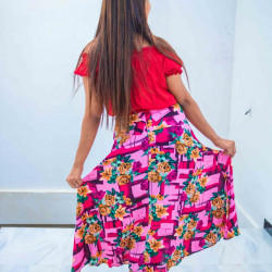 RAYON FAIRED SKIRT