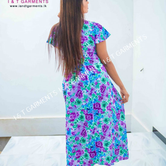 BELL SLEEVE WRAPAROUND LONG FROCK BELL SLEEVE WRAPAROUND LONG FROCK