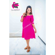 OFF SHOULDER DOT FROCK