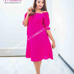 OFF SHOULDER DOT FROCK