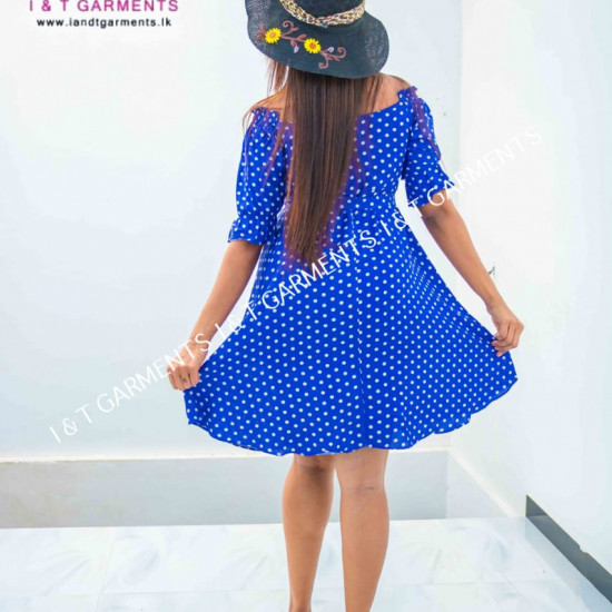 OFF SHOULDER DOT FROCK OFF SHOULDER DOT FROCK