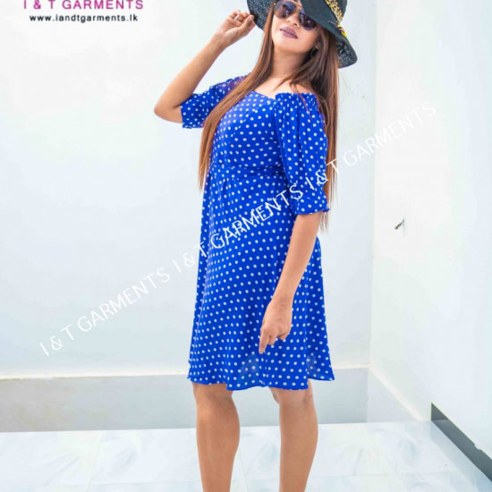 OFF SHOULDER DOT FROCK OFF SHOULDER DOT FROCK