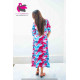 CROSS NECK WITH SLEEVE ELASTIC FROCK CROSS NECK WITH SLEEVE ELASTIC FROCK