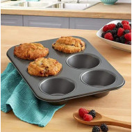 6pcs -Non-Stick Metal Cup Cake Tray