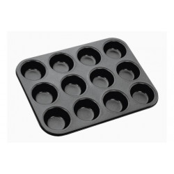 12 pcs -Non-Stick Metal Cup Cake Tray