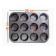 12 pcs -Non-Stick Metal Cup Cake Tray 12 pcs -Non-Stick Metal Cup Cake Tray