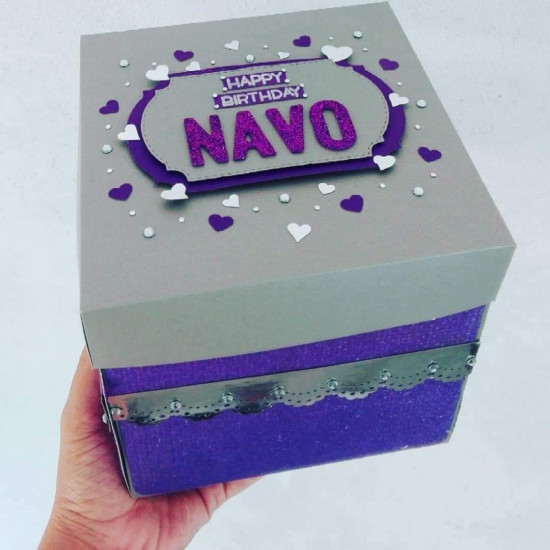 Explosion  box with 3D cake